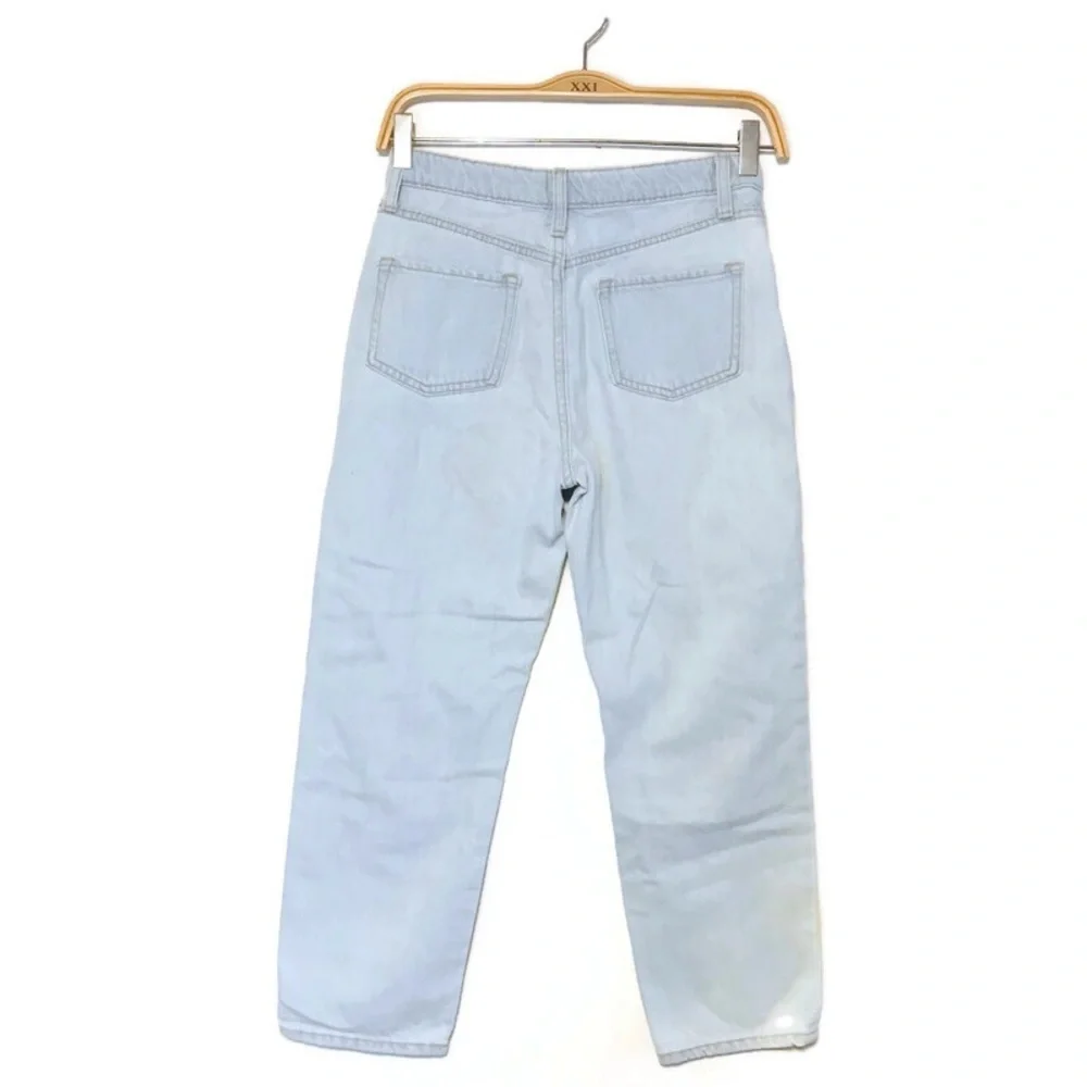 Old Navy High Rise Slouchy Straight Light Wash Distressed Jeans Girl’s size 12